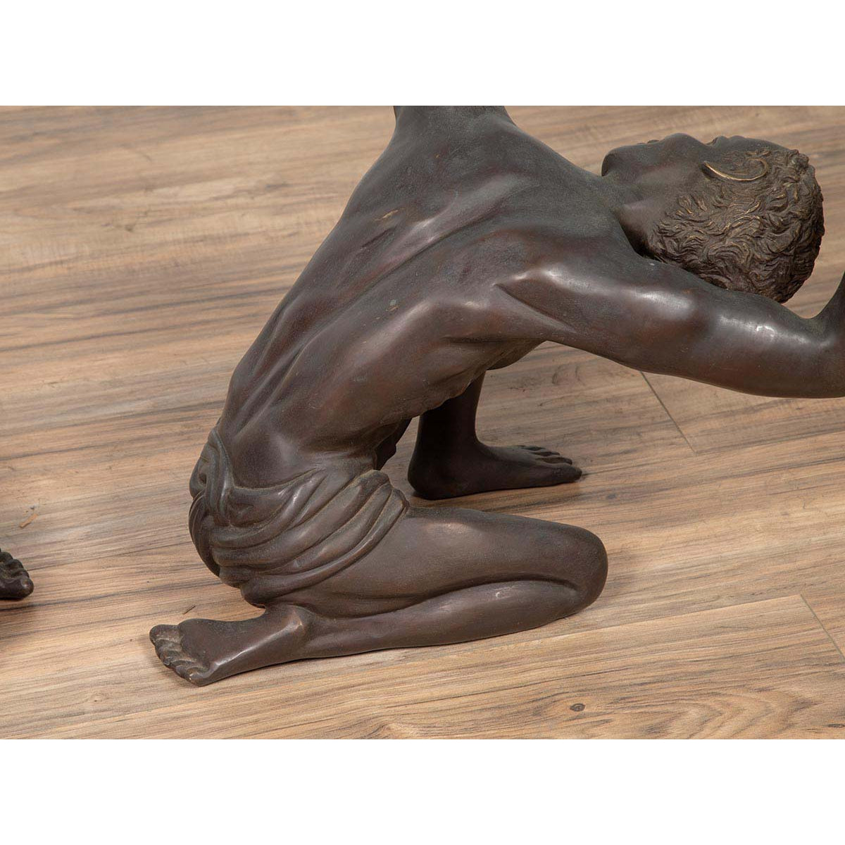 Pair of Vintage Bronze Kneeling Table Bases-10. Asian &amp; Chinese Furniture, Art, Antiques, Vintage Home Décor for sale at FEA Home