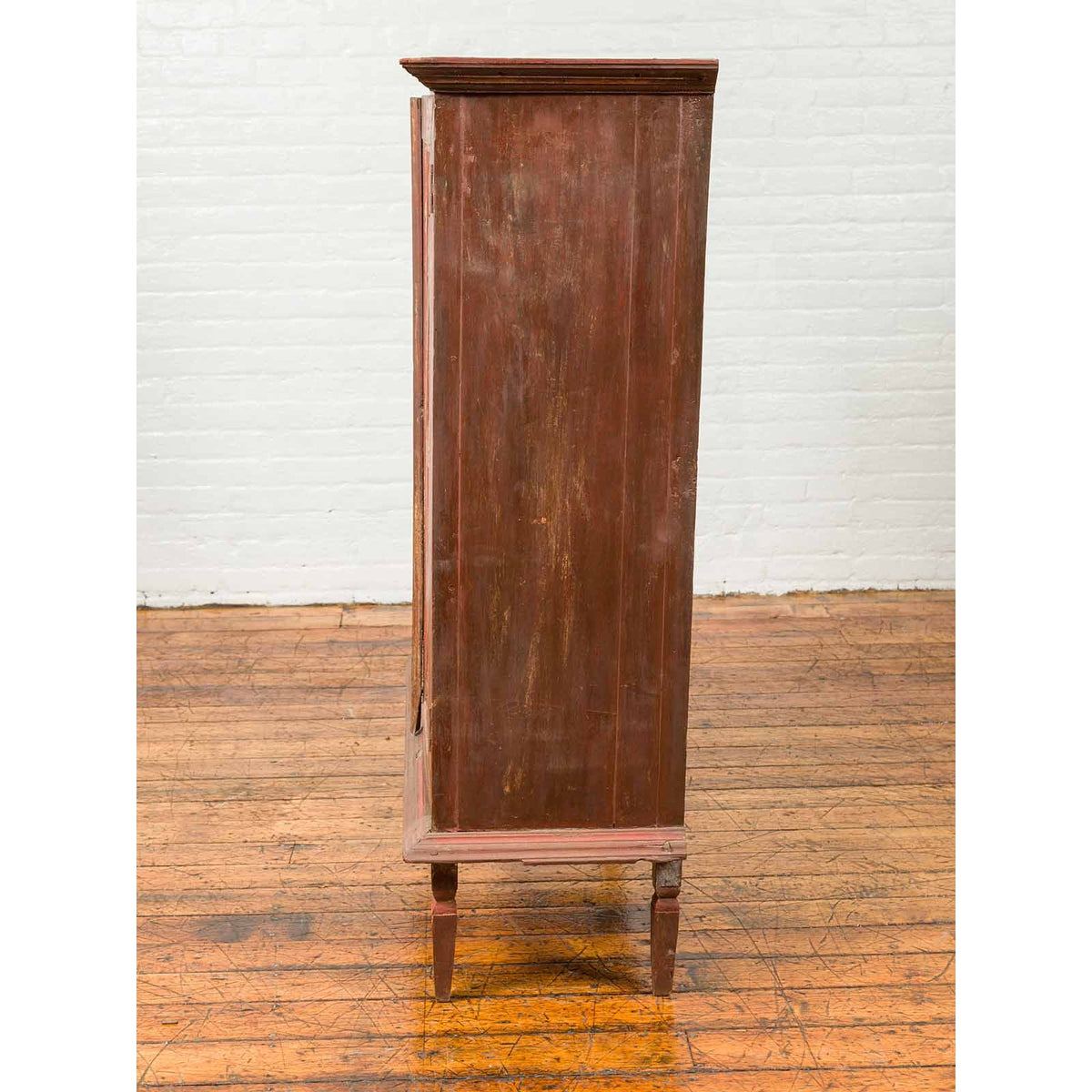 Antique Indonesian Wooden Cabinet with Carved and Painted Geometric Motifs-15. Asian &amp; Chinese Furniture, Art, Antiques, Vintage Home Décor for sale at FEA Home