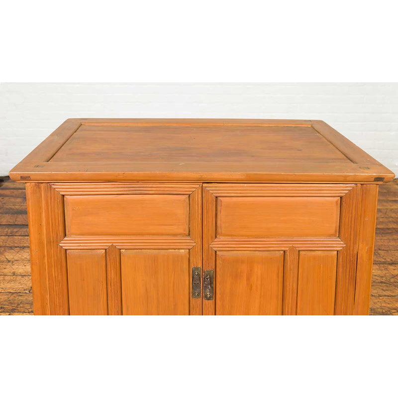 Vintage Chinese Buffet with Paneled Doors, Hidden Drawers and Natural Patina-YN6639-6. Asian & Chinese Furniture, Art, Antiques, Vintage Home Décor for sale at FEA Home