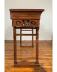 Large Chinese Qing Dynasty Everted Flange Altar Console Table with Carved Apron-13. Asian & Chinese Furniture, Art, Antiques, Vintage Home Décor for sale at FEA Home