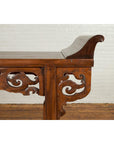 Large Chinese Qing Dynasty Everted Flange Altar Console Table with Carved Apron-9. Asian & Chinese Furniture, Art, Antiques, Vintage Home Décor for sale at FEA Home
