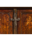 Chinese Qing 19th Century Coffee Table with Storage and Painted Floral Decor-8. Asian & Chinese Furniture, Art, Antiques, Vintage Home Décor for sale at FEA Home