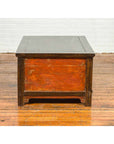 Chinese Qing 19th Century Coffee Table with Storage and Painted Floral Decor-12. Asian & Chinese Furniture, Art, Antiques, Vintage Home Décor for sale at FEA Home