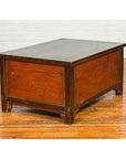 Chinese Qing 19th Century Coffee Table with Storage and Painted Floral Decor-14. Asian & Chinese Furniture, Art, Antiques, Vintage Home Décor for sale at FEA Home