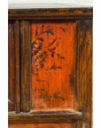 Chinese Qing 19th Century Coffee Table with Storage and Painted Floral Decor-9. Asian & Chinese Furniture, Art, Antiques, Vintage Home Décor for sale at FEA Home