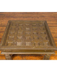 Indian Geometric Top Brass Sheathing Window Grate Made into a Coffee Table-9. Asian & Chinese Furniture, Art, Antiques, Vintage Home Décor for sale at FEA Home