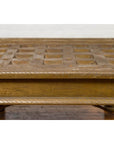 Indian Geometric Top Brass Sheathing Window Grate Made into a Coffee Table-10. Asian & Chinese Furniture, Art, Antiques, Vintage Home Décor for sale at FEA Home