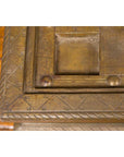 Indian Geometric Top Brass Sheathing Window Grate Made into a Coffee Table-11. Asian & Chinese Furniture, Art, Antiques, Vintage Home Décor for sale at FEA Home