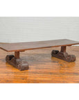 Rustic Chinese 19th Century Elm Coffee Table with Large Scrolling Feet-4. Asian & Chinese Furniture, Art, Antiques, Vintage Home Décor for sale at FEA Home
