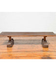 Rustic Chinese 19th Century Elm Coffee Table with Large Scrolling Feet-10. Asian & Chinese Furniture, Art, Antiques, Vintage Home Décor for sale at FEA Home