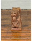 Indian 18th Century Teak Guardian Lion Carving with Traces of Original Paint-6. Asian & Chinese Furniture, Art, Antiques, Vintage Home Décor for sale at FEA Home