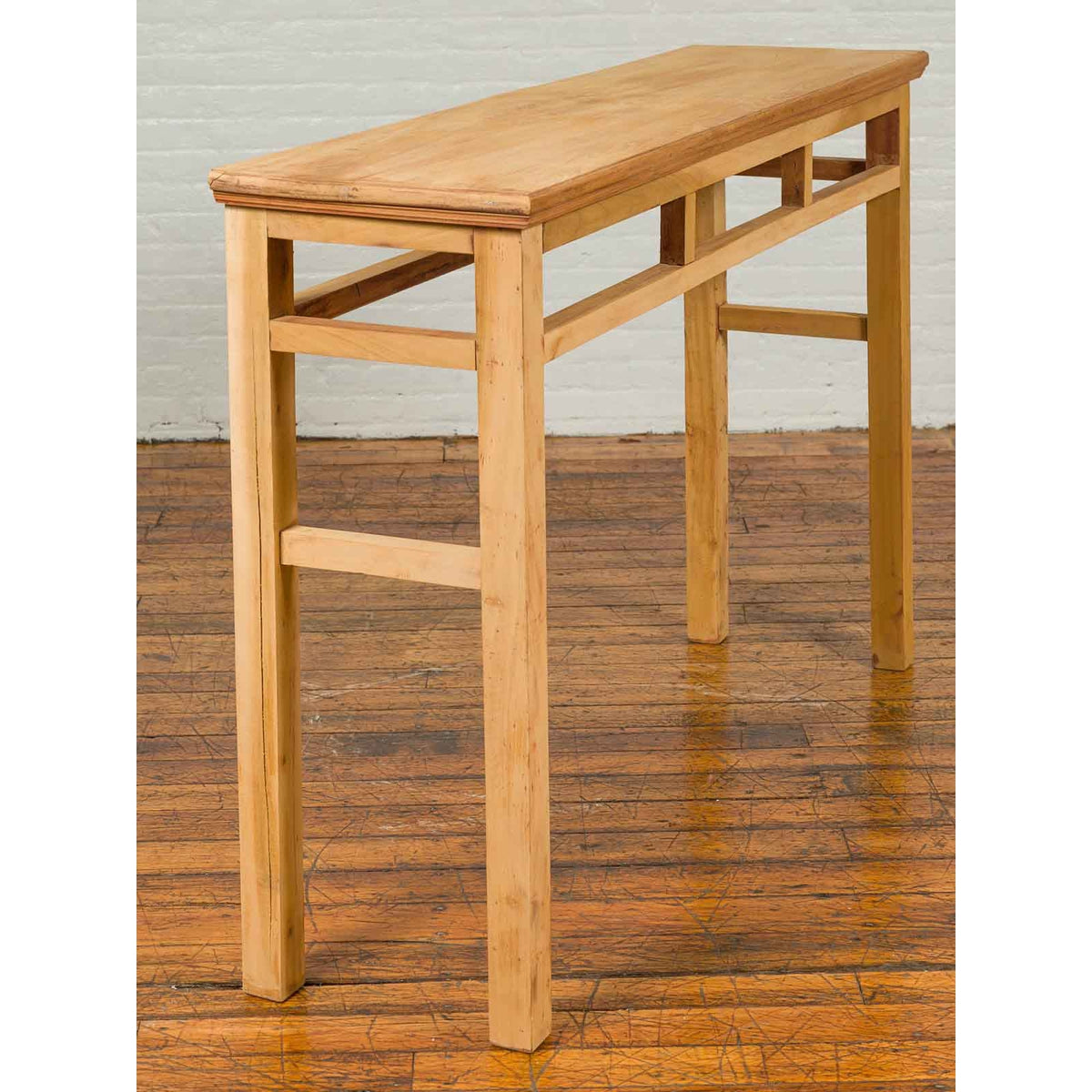 Chinese Qing Dynasty Wooden Console Table with Pillar-Shaped Strut Motifs-5. Asian &amp; Chinese Furniture, Art, Antiques, Vintage Home Décor for sale at FEA Home