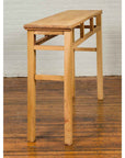Chinese Qing Dynasty Wooden Console Table with Pillar-Shaped Strut Motifs-6. Asian & Chinese Furniture, Art, Antiques, Vintage Home Décor for sale at FEA Home