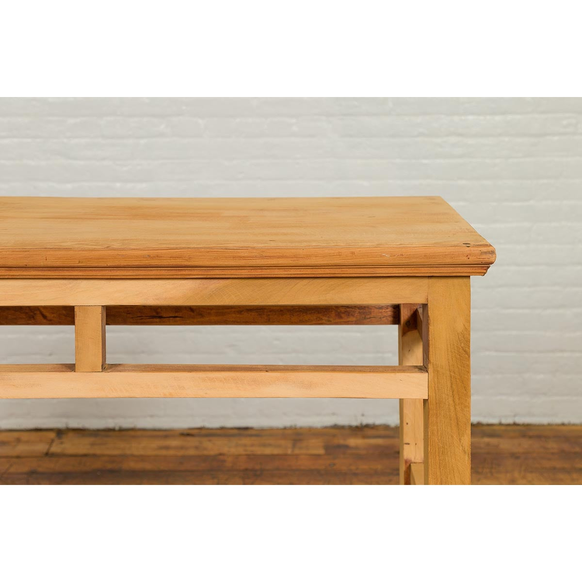 Chinese Qing Dynasty Wooden Console Table with Pillar-Shaped Strut Motifs-9. Asian &amp; Chinese Furniture, Art, Antiques, Vintage Home Décor for sale at FEA Home