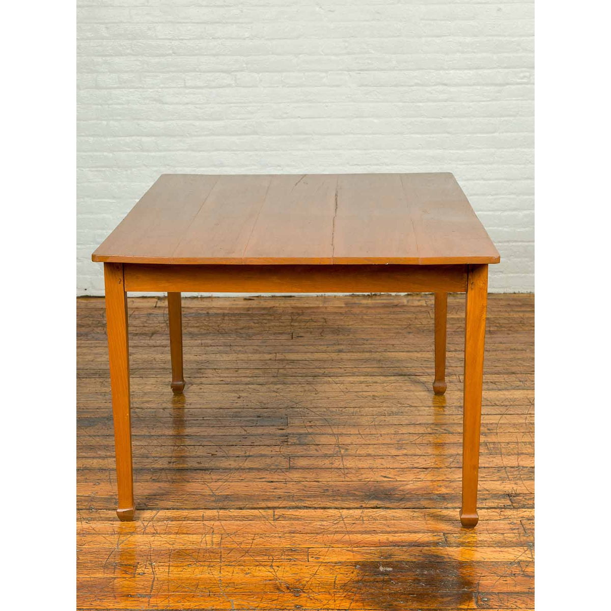 Vintage Chinese Dining Table with Simple Classical Design and Spade Feet-5. Asian &amp; Chinese Furniture, Art, Antiques, Vintage Home Décor for sale at FEA Home