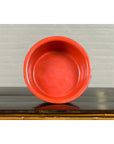 Vintage Burmese Orange and Red Lacquered Papier Mâché Bowl with Floral Design-7. Asian & Chinese Furniture, Art, Antiques, Vintage Home Décor for sale at FEA Home
