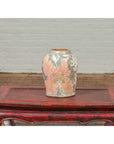 Contemporary American Collection Ceramic Vase with Large Orange Flowers-7. Asian & Chinese Furniture, Art, Antiques, Vintage Home Décor for sale at FEA Home