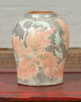 Contemporary American Collection Ceramic Vase with Large Orange Flowers-2. Asian & Chinese Furniture, Art, Antiques, Vintage Home Décor for sale at FEA Home