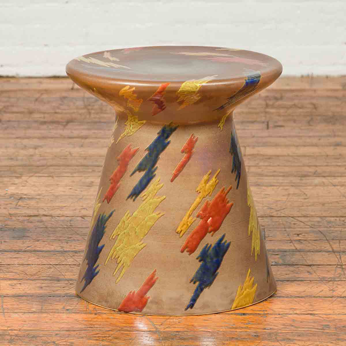 Chinese Contemporary Artisan Glazed and Hand Painted Garden Seat-2. Asian & Chinese Furniture, Art, Antiques, Vintage Home Décor for sale at FEA Home