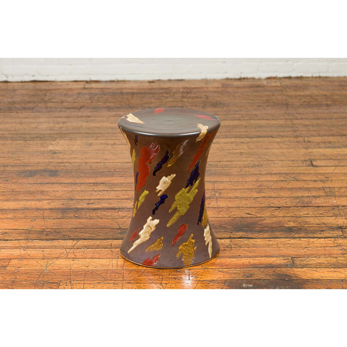 Chinese Contemporary Artisan Glazed and Hand Painted Curving Garden Seat-4. Asian &amp; Chinese Furniture, Art, Antiques, Vintage Home Décor for sale at FEA Home
