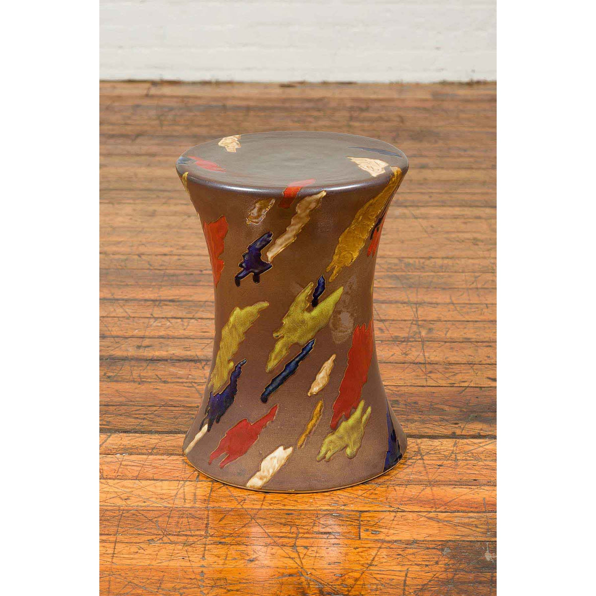 Chinese Contemporary Artisan Glazed and Hand Painted Curving Garden Seat-7. Asian &amp; Chinese Furniture, Art, Antiques, Vintage Home Décor for sale at FEA Home