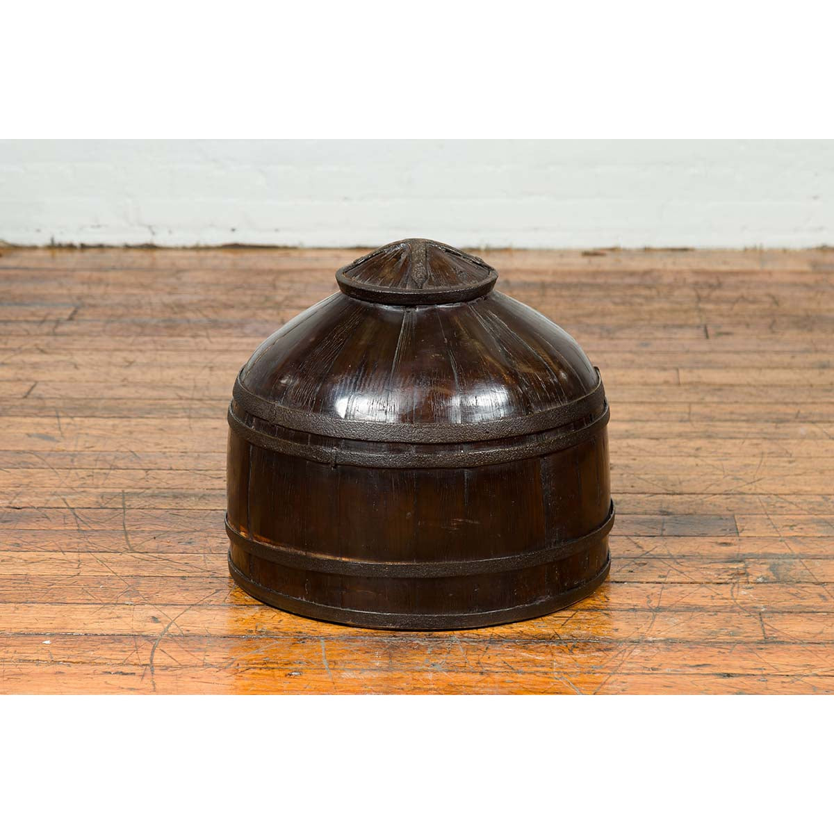 Chinese Antique Decorative Wooden Cover with Unusual Shape and Dark Patina-8. Asian &amp; Chinese Furniture, Art, Antiques, Vintage Home Décor for sale at FEA Home