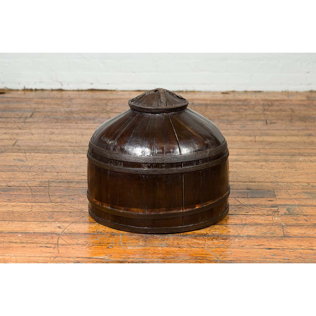 Chinese Antique Decorative Wooden Cover with Unusual Shape and Dark Patina-9. Asian &amp; Chinese Furniture, Art, Antiques, Vintage Home Décor for sale at FEA Home