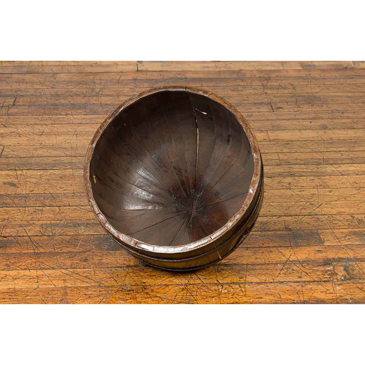 Chinese Antique Decorative Wooden Cover with Unusual Shape and Dark Patina-6. Asian &amp; Chinese Furniture, Art, Antiques, Vintage Home Décor for sale at FEA Home