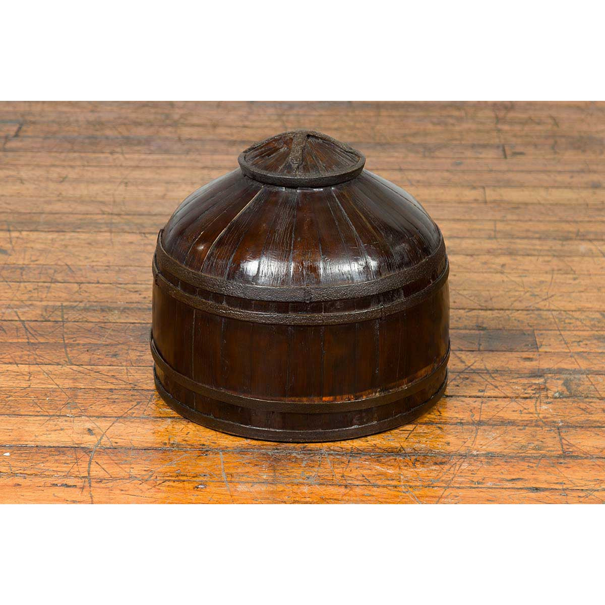 Chinese Antique Decorative Wooden Cover with Unusual Shape and Dark Patina-3. Asian &amp; Chinese Furniture, Art, Antiques, Vintage Home Décor for sale at FEA Home