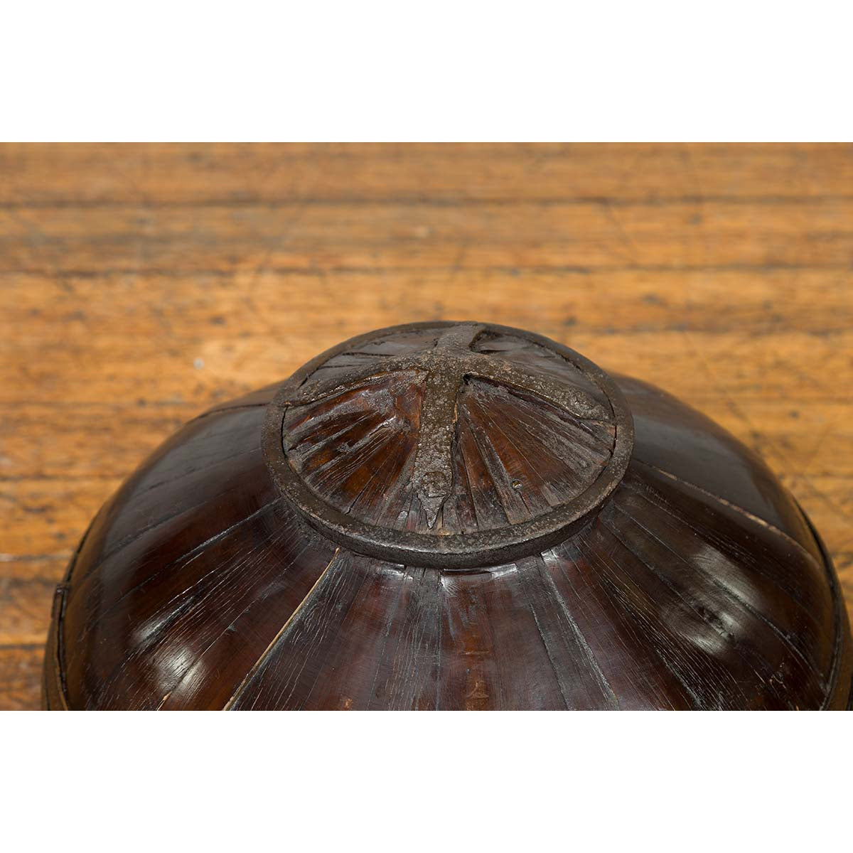 Chinese Antique Decorative Wooden Cover with Unusual Shape and Dark Patina-4. Asian &amp; Chinese Furniture, Art, Antiques, Vintage Home Décor for sale at FEA Home