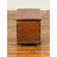Indonesian Vintage Wooden Blanket Chest with Carved Foliage and Floral Motifs