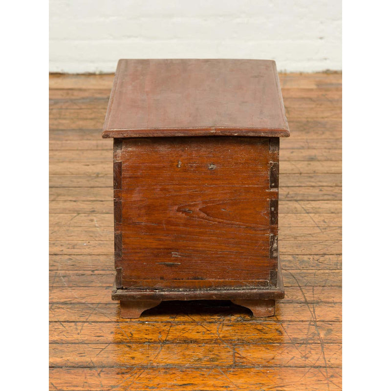 Indonesian Vintage Wooden Blanket Chest with Carved Foliage and Floral Motifs-YN6798-10. Asian & Chinese Furniture, Art, Antiques, Vintage Home Décor for sale at FEA Home