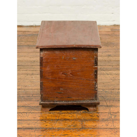 Indonesian Vintage Wooden Blanket Chest with Carved Foliage and Floral Motifs-YN6798-10. Asian & Chinese Furniture, Art, Antiques, Vintage Home Décor for sale at FEA Home