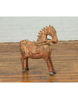 Small Vintage Indian Exterior Rust Colored and Carved Wooden Horse from Madras-10. Asian & Chinese Furniture, Art, Antiques, Vintage Home Décor for sale at FEA Home