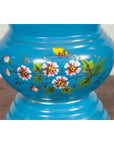 Blue Vases with Painted Floral and Butterfly Decor and Metal from Czechoslovakia-12. Asian & Chinese Furniture, Art, Antiques, Vintage Home Décor for sale at FEA Home