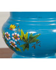 Blue Vases with Painted Floral and Butterfly Decor and Metal from Czechoslovakia-16. Asian & Chinese Furniture, Art, Antiques, Vintage Home Décor for sale at FEA Home