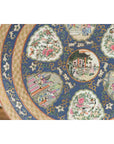 Large Chinese Rose Medallion Hand Painted Porcelain Platter with Court Scenes-8. Asian & Chinese Furniture, Art, Antiques, Vintage Home Décor for sale at FEA Home