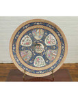 Large Chinese Rose Medallion Hand Painted Porcelain Platter with Court Scenes-9. Asian & Chinese Furniture, Art, Antiques, Vintage Home Décor for sale at FEA Home