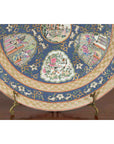 Large Chinese Rose Medallion Hand Painted Porcelain Platter with Court Scenes-10. Asian & Chinese Furniture, Art, Antiques, Vintage Home Décor for sale at FEA Home