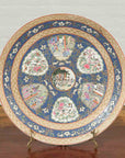 Large Chinese Rose Medallion Hand Painted Porcelain Platter with Court Scenes-2. Asian & Chinese Furniture, Art, Antiques, Vintage Home Décor for sale at FEA Home