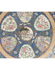 Large Chinese Rose Medallion Hand Painted Porcelain Platter with Court Scenes-5. Asian & Chinese Furniture, Art, Antiques, Vintage Home Décor for sale at FEA Home