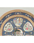 Large Chinese Rose Medallion Hand Painted Porcelain Platter with Court Scenes-6. Asian & Chinese Furniture, Art, Antiques, Vintage Home Décor for sale at FEA Home