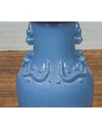 Chinese Contemporary Ceremonial Altar Vase with Crackled Blue Patina-5. Asian & Chinese Furniture, Art, Antiques, Vintage Home Décor for sale at FEA Home