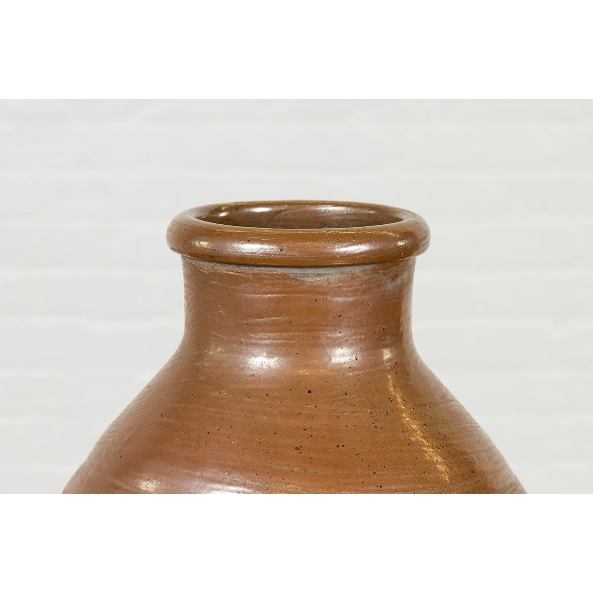 Japanese Meiji Period 19th century Water Jar with Brown Monochrome Patina-7. Asian &amp; Chinese Furniture, Art, Antiques, Vintage Home Décor for sale at FEA Home
