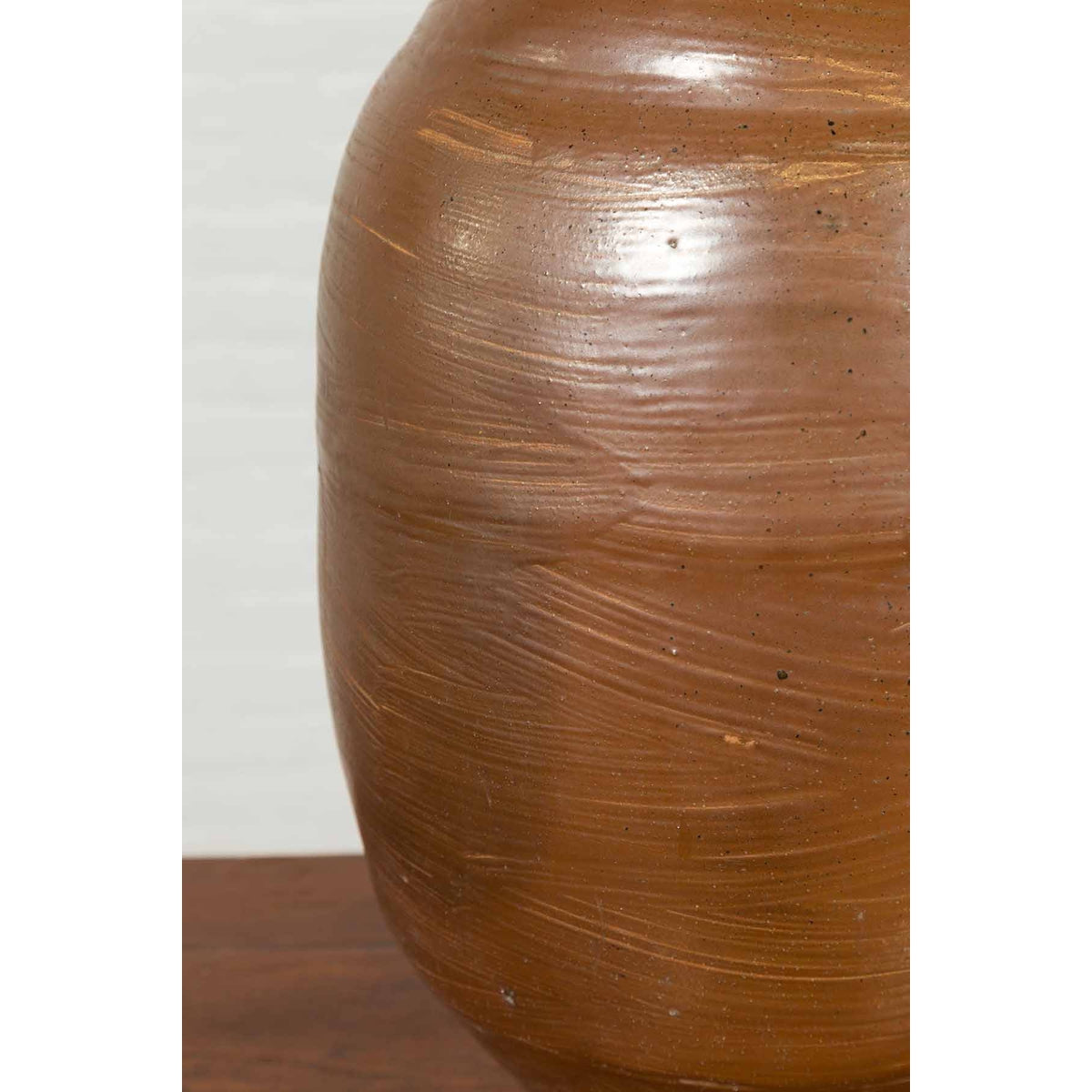 Japanese Meiji Period 19th century Water Jar with Brown Monochrome Patina-9. Asian &amp; Chinese Furniture, Art, Antiques, Vintage Home Décor for sale at FEA Home