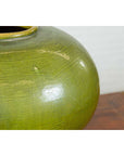 Chinese Contemporary Olive Green Circular Urn with Porcelain Glaze-9. Asian & Chinese Furniture, Art, Antiques, Vintage Home Décor for sale at FEA Home