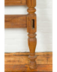 Carved Vintage Indonesian Headboard with Scrolling Foliage and Petite Balusters-8. Asian & Chinese Furniture, Art, Antiques, Vintage Home Décor for sale at FEA Home