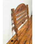 Carved Vintage Indonesian Headboard with Scrolling Foliage and Petite Balusters-9. Asian & Chinese Furniture, Art, Antiques, Vintage Home Décor for sale at FEA Home