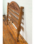 Carved Vintage Indonesian Headboard with Scrolling Foliage and Petite Balusters-10. Asian & Chinese Furniture, Art, Antiques, Vintage Home Décor for sale at FEA Home