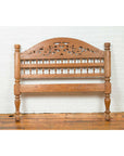 Carved Vintage Indonesian Headboard with Scrolling Foliage and Petite Balusters-11. Asian & Chinese Furniture, Art, Antiques, Vintage Home Décor for sale at FEA Home